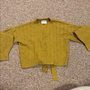 Pink Rose Mustard Knit Sweater